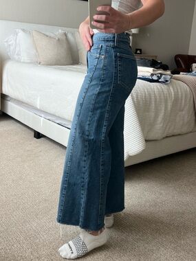 GAP high rise stride ankle jeans